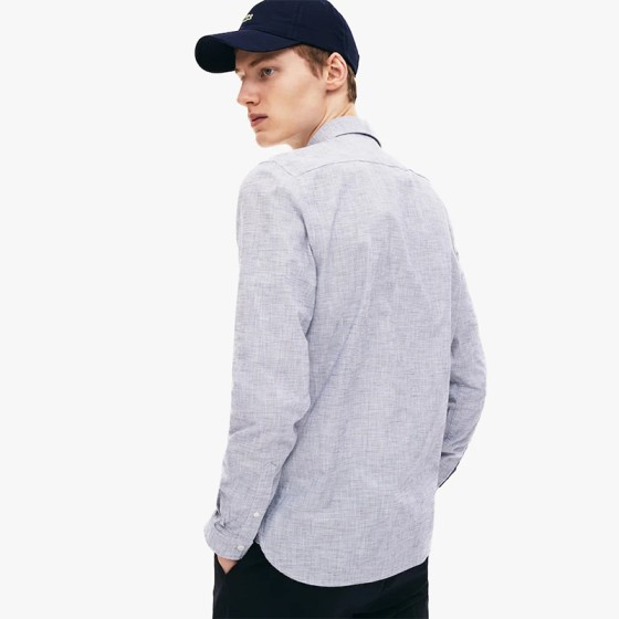 Spring Summer New Men's Dark Style Long Sleeve Shirt Fashion Casual Slim Fit Top